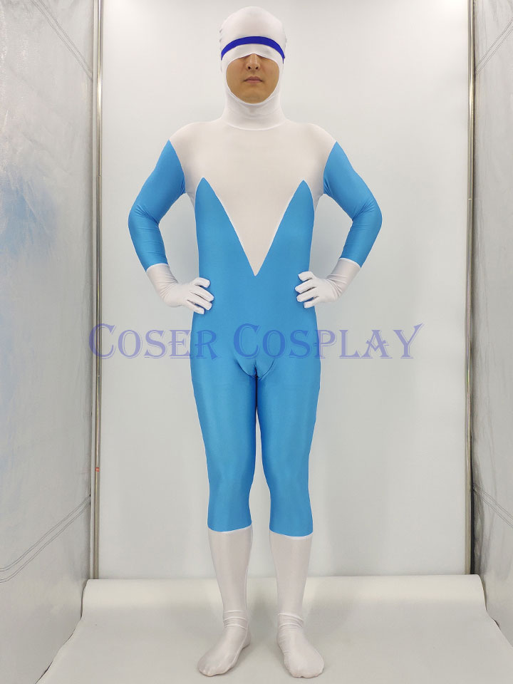 The Incredibles Frozone Lucius Best Cosplay Costume 0827